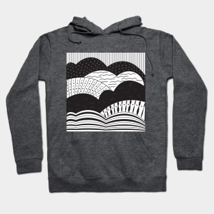 Abstract mountains and sky Hoodie